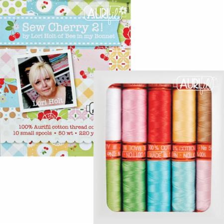 Sew Cherry 2! by Lori Holt Aurifil Thread Set