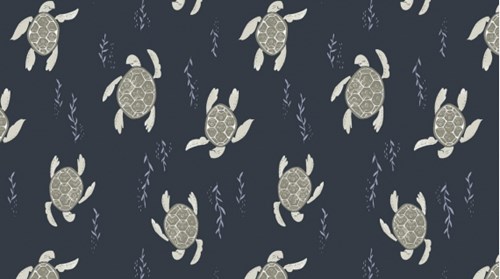 Swimming Turtles in Navy