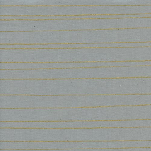 Pencil Stripes in Grey Metallic