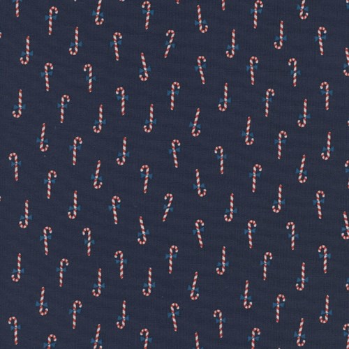 Candy Canes in Navy