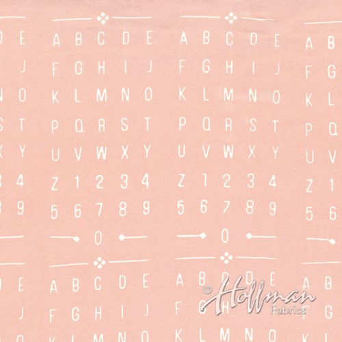 Letters Grid in Dusty Peach