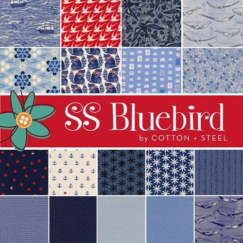 SS Bluebird Fat Quarter Bundle by Cotton and Steel Stash Fabrics