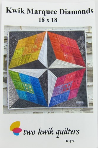 Kwik Marquee Diamonds Mini Quilt Pattern by Two Kwik Quilters
