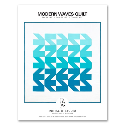 Modern Waves Quilt Pattern by Initial K Studio