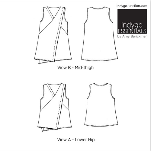 Asymmetrical Top & Tunic Pattern by Indygo Essentials