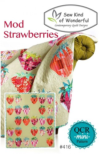 Mod Strawberries Quilt Pattern by Sew Kind of Wonderful