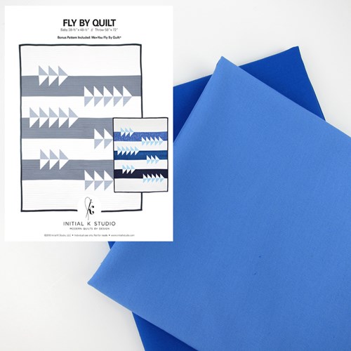 Fly By Quilt Kit in Blue - Throw Size - Initial K Studio