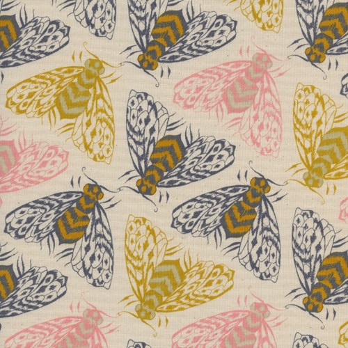 Bees in Yellow UNBLEACHED COTTON