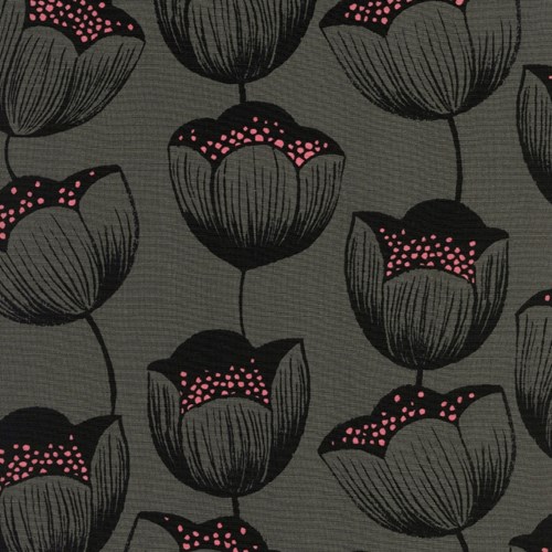 Magic Tulips in Grey RAYON