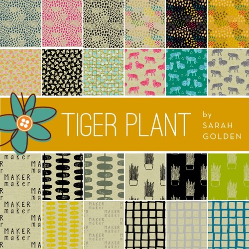 Tiger Plant Fat Quarter Bundle by Sarah Golden