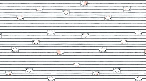 Kitty Stripe in Cream