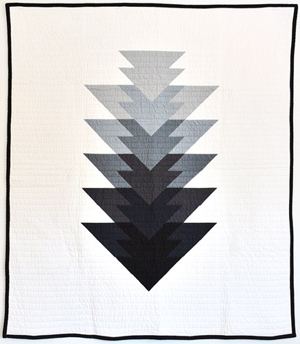Arrowhead Throw Size Quilt Kit in Grey - Initial K Studio