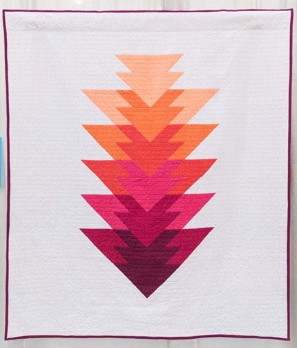 Arrowhead Throw Size Quilt Kit in Berry - Initial K Studio