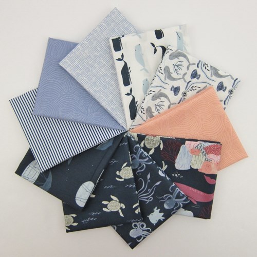 Dear Stella Into the Reef with Coordinating Basics Fat Quarter Bundle