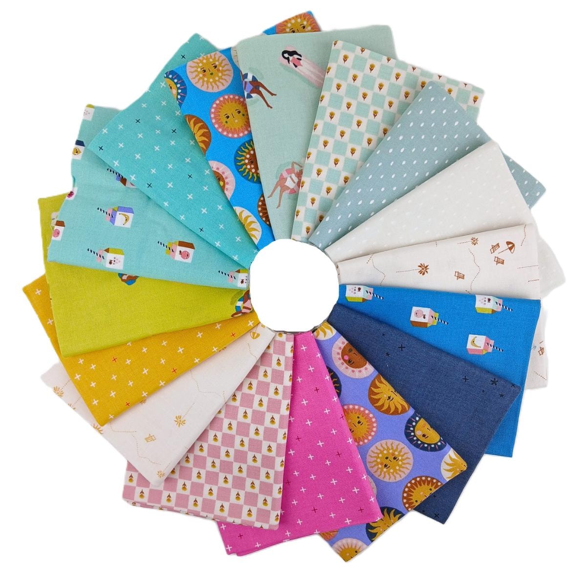 A Sunshine Story Fat Quarter Bundle | Duchess Plum | 16 FQs - Vacation Mode