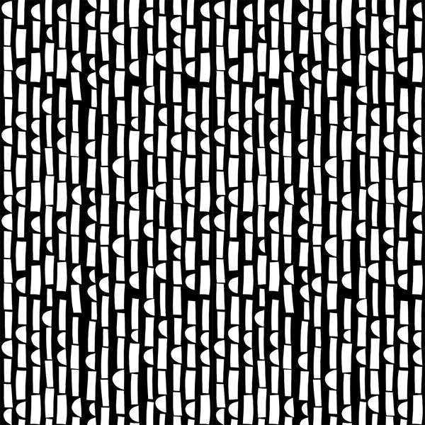 Abstract Collage Stripe - Black and White
