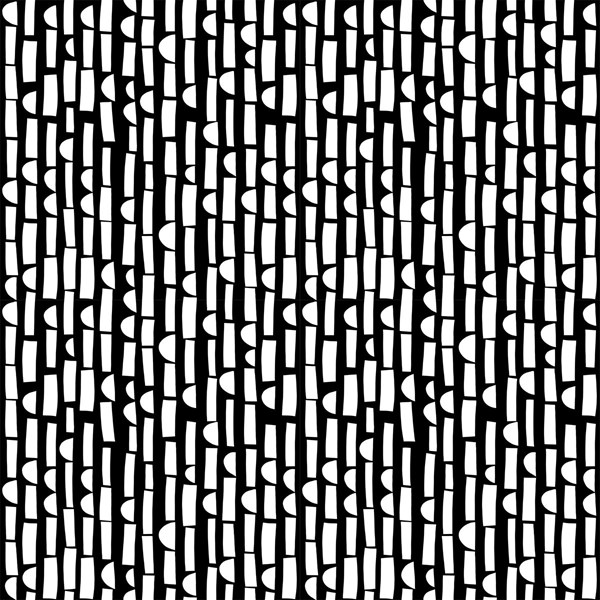 Abstract Collage Stripe - Black and White