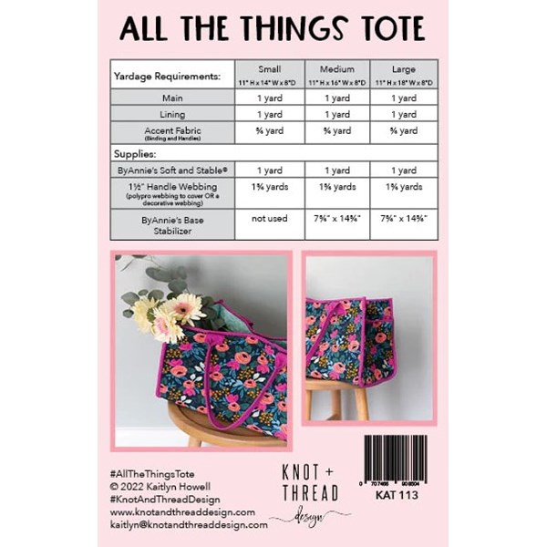 All the Things Tote Pattern | Knot + Thread Design
