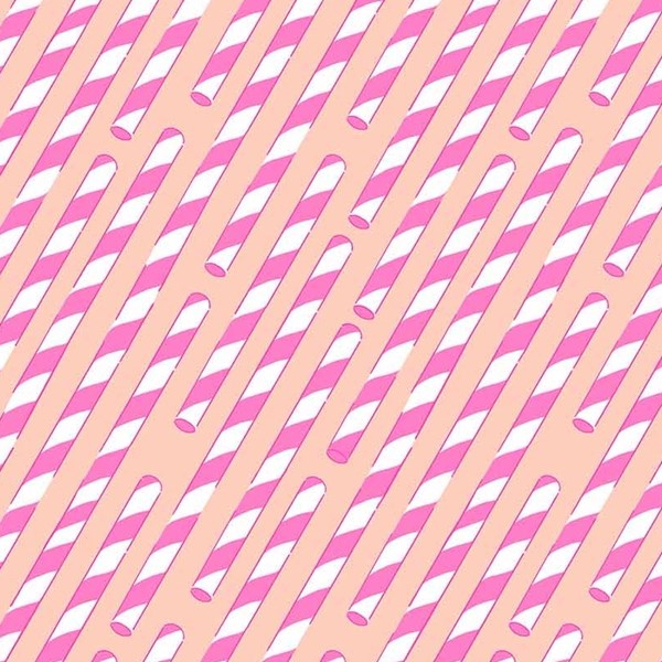 American Road Trip Straws - Coral