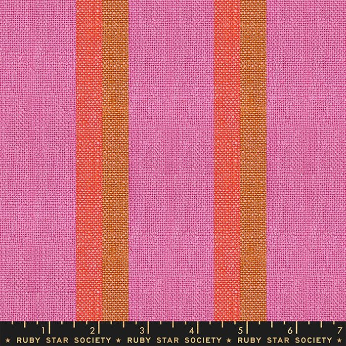 Apron Stripe Toweling - Pink