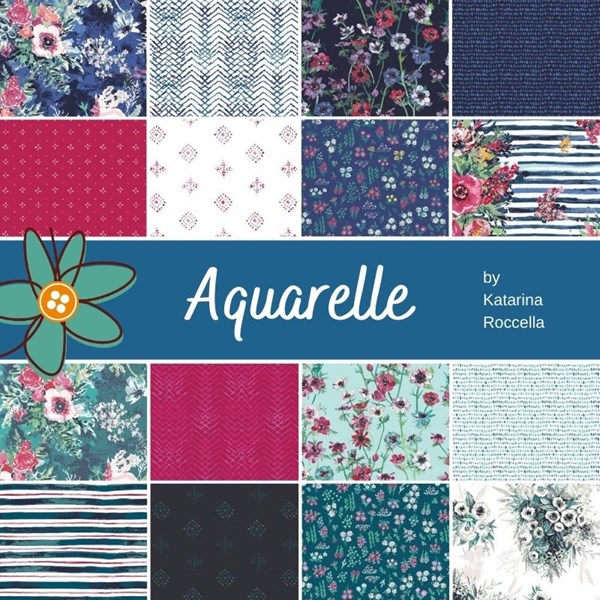 Aquarelle Fat Quarter Bundle | Katarina Roccella | 16 FQs