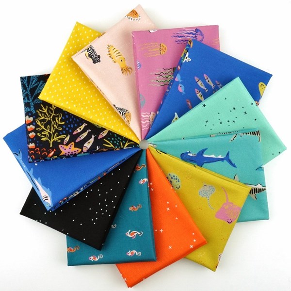 Aquatic Paradise Fat Quarter Bundle | Louise Cunningham | 12 FQs