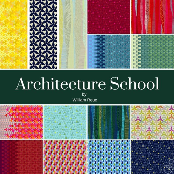 Architecture School Fat Quarter Bundle | William Reue | 15 FQs