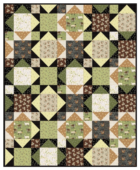 Around the Block FIGO Quilt Pattern