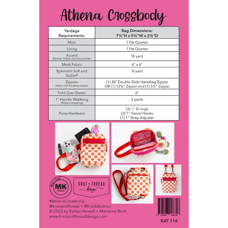 Athena Crossbody Bag Pattern | Knot + Thread Design