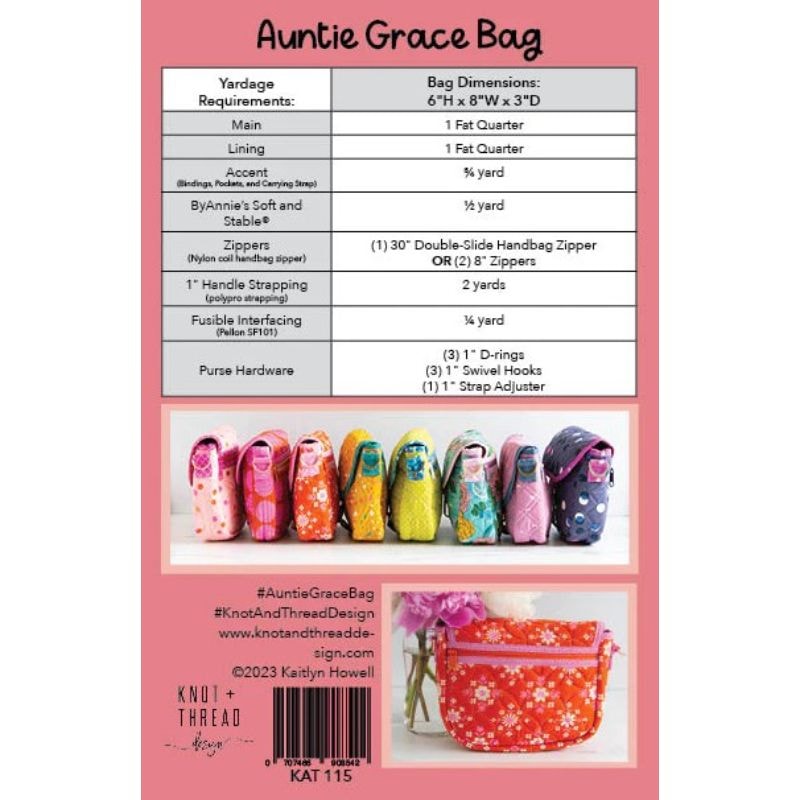 Auntie Grace Bag Pattern | Knot + Thread Design