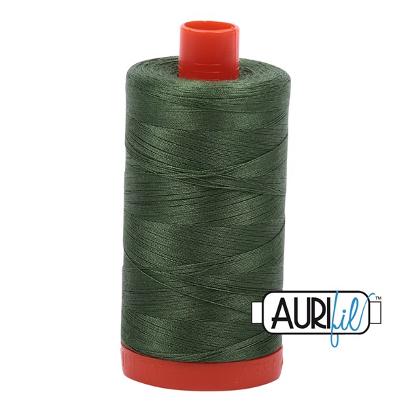 Aurifil 50wt Thread | 1422 Yards - Very Dark Grass Green 2890
