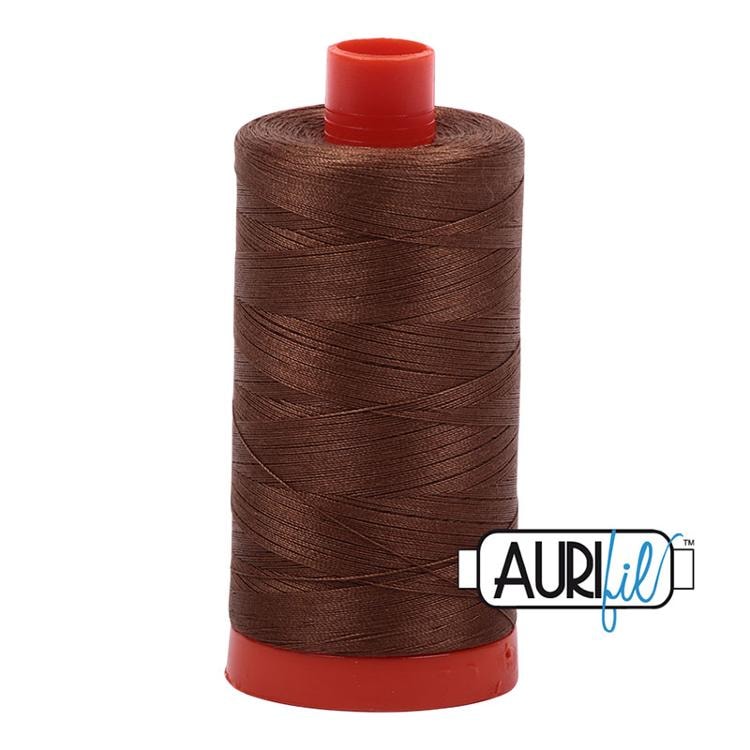 Aurifil 50wt Thread | 1422 Yards - Dk Antique Gold 2372