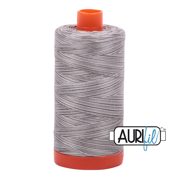 Aurifil 50wt Thread | 1422 Yards - Variegated Silver Fox 4670