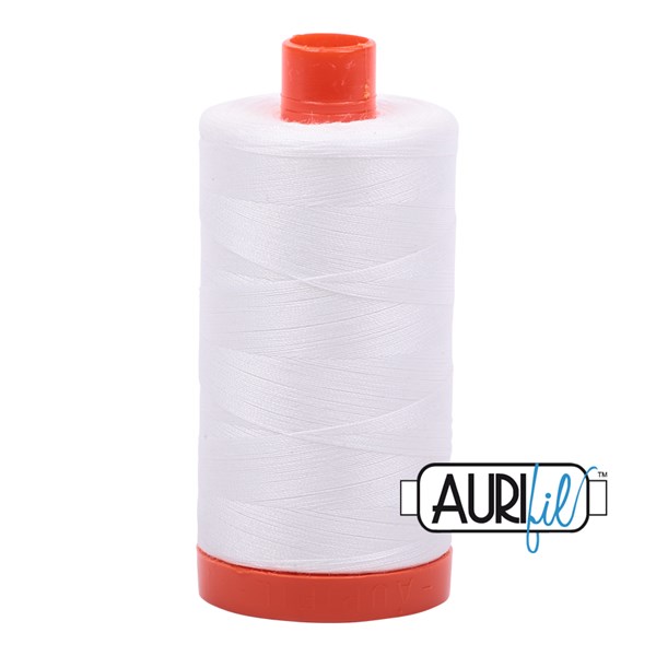 Aurifil 50wt Thread | 1422 Yards - Natural White 2021