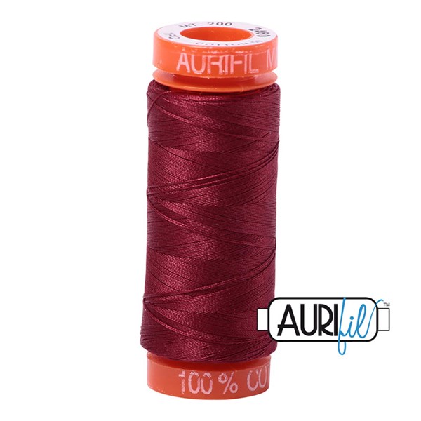Aurifil 50wt Thread | 220 Yards - Dark Carmine Red 2460