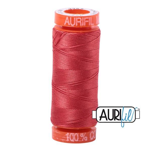 Aurifil 50wt Thread | 220 Yards - Dark Red Orange 2255