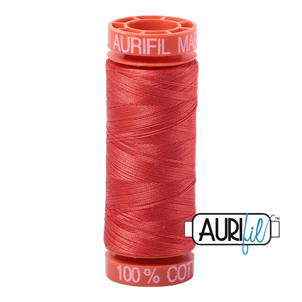 Aurifil 50wt Thread | 220 Yards - Light Red Orange 2277