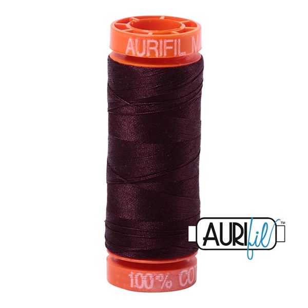 Aurifil 50wt Thread | 220 Yards - Very Dark Brown 2465