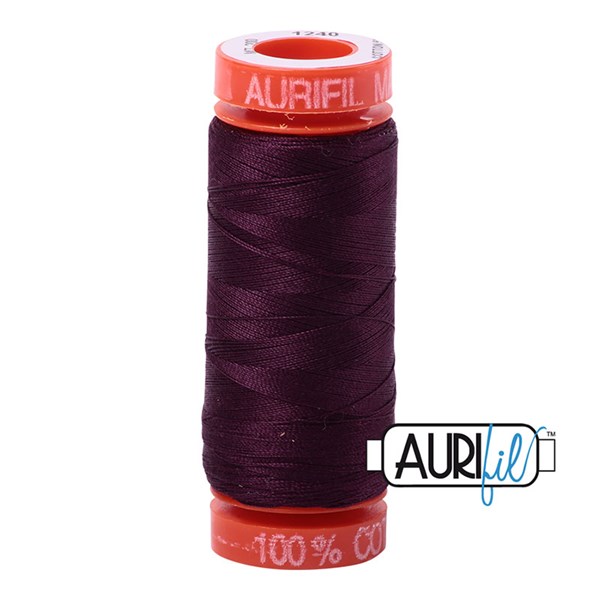Aurifil 50wt Thread | 220 Yards - Very Dark Eggplant 1240