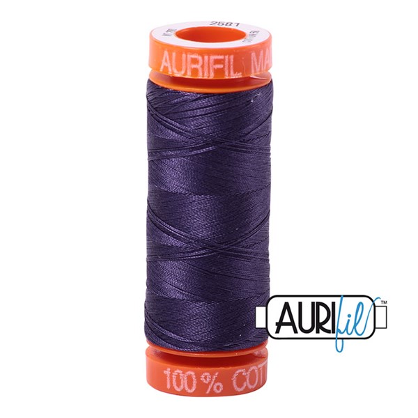 Aurifil 50wt Thread | 220 Yards - Dark Dusty Grape 2581