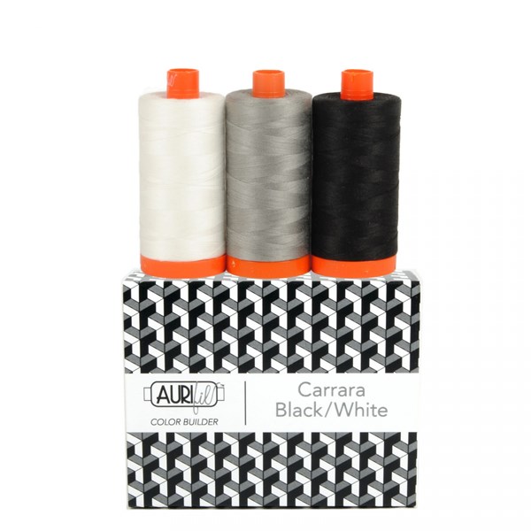 Aurifil Color Builder 50wt | Italy Destinations - Carrara Black/White