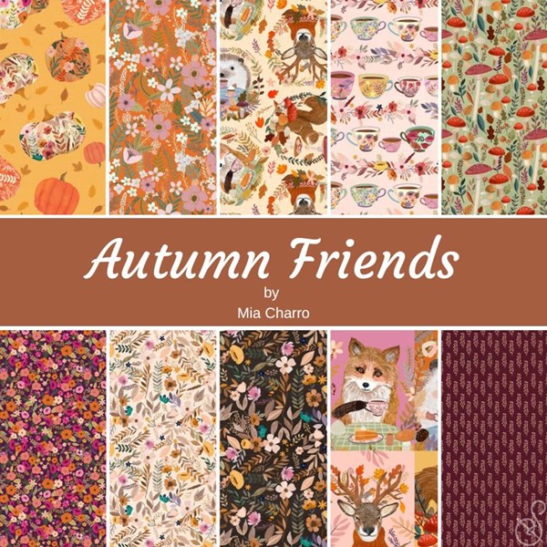 Autumn Friends Fat Quarter Bundle | Mia Charro | 10 FQs