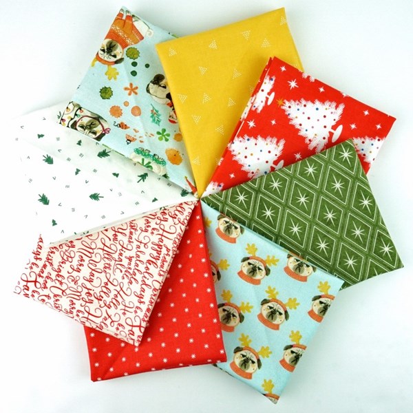 Bah Hum-Pug Fat Quarter Bundle
