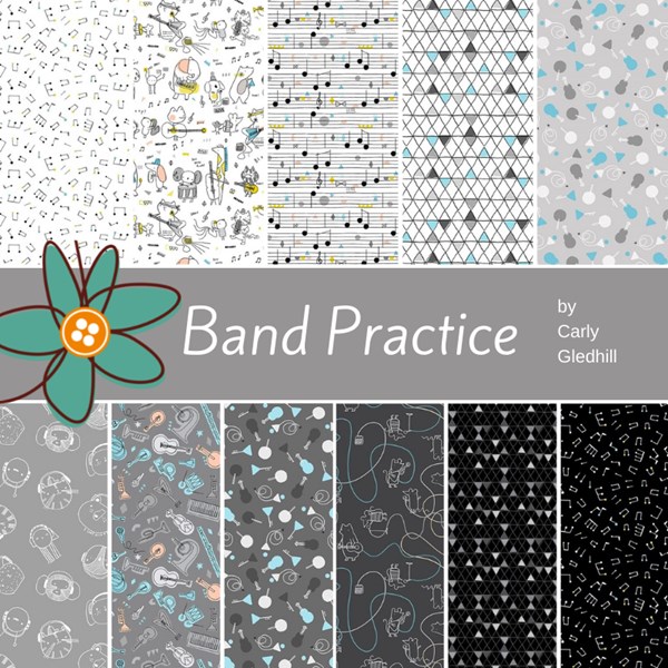 Band Practice Fat Quarter Bundle | Carly Gledhill | 11 FQs
