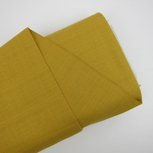 Barkcloth Solid in Yellow Ochre