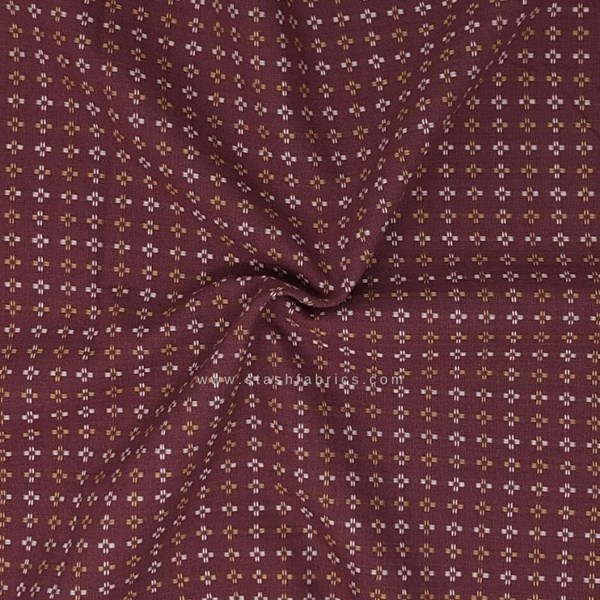 Basketweave Woven - Maroon