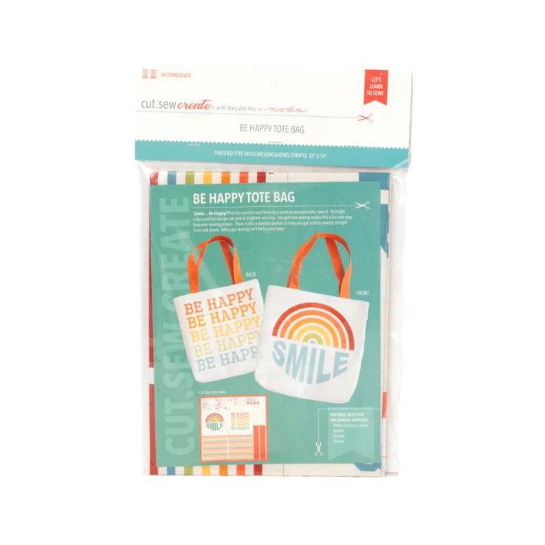 Be Happy Tote Bag Panel