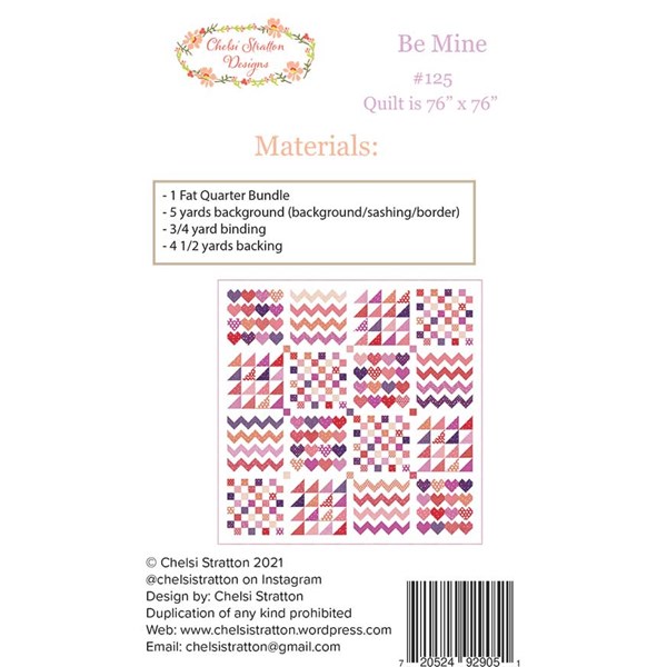 Be Mine Quilt Pattern | Chelsi Stratton Designs