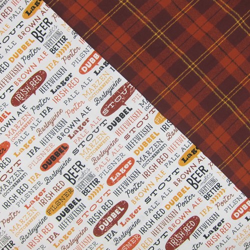 Whole Cloth Quilt Kit - Beer Words and Mammoth Flannel