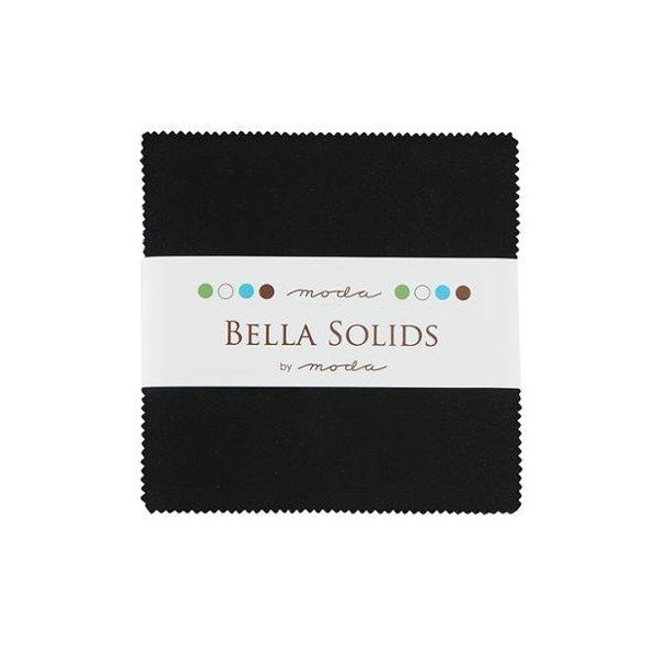 Bella Solids Charm Pack - Black